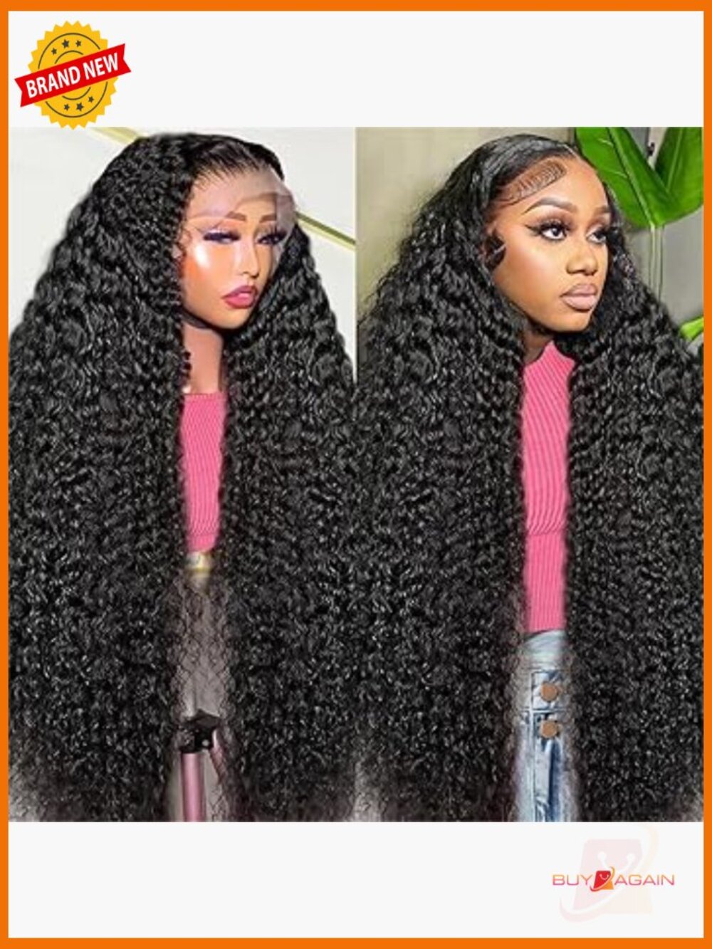 30 Inch Deep Wave Lace Front Wig Human Hair 250 Density 13x6 HD Lace